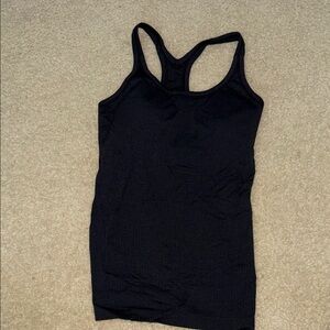 lululemon athletica ribbed Black Tank Top (Ebb to street tank)